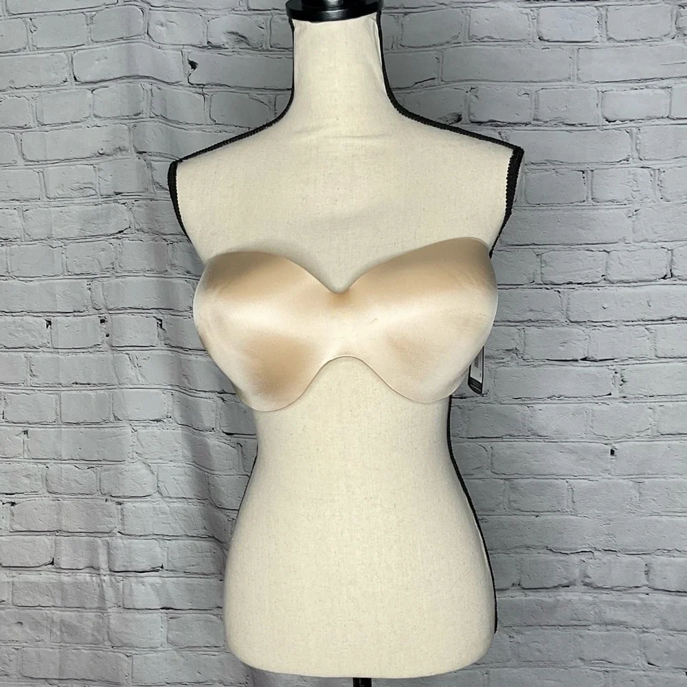 Maidenform Nude Strapless Stay Up Power Band Bra 40D NWT